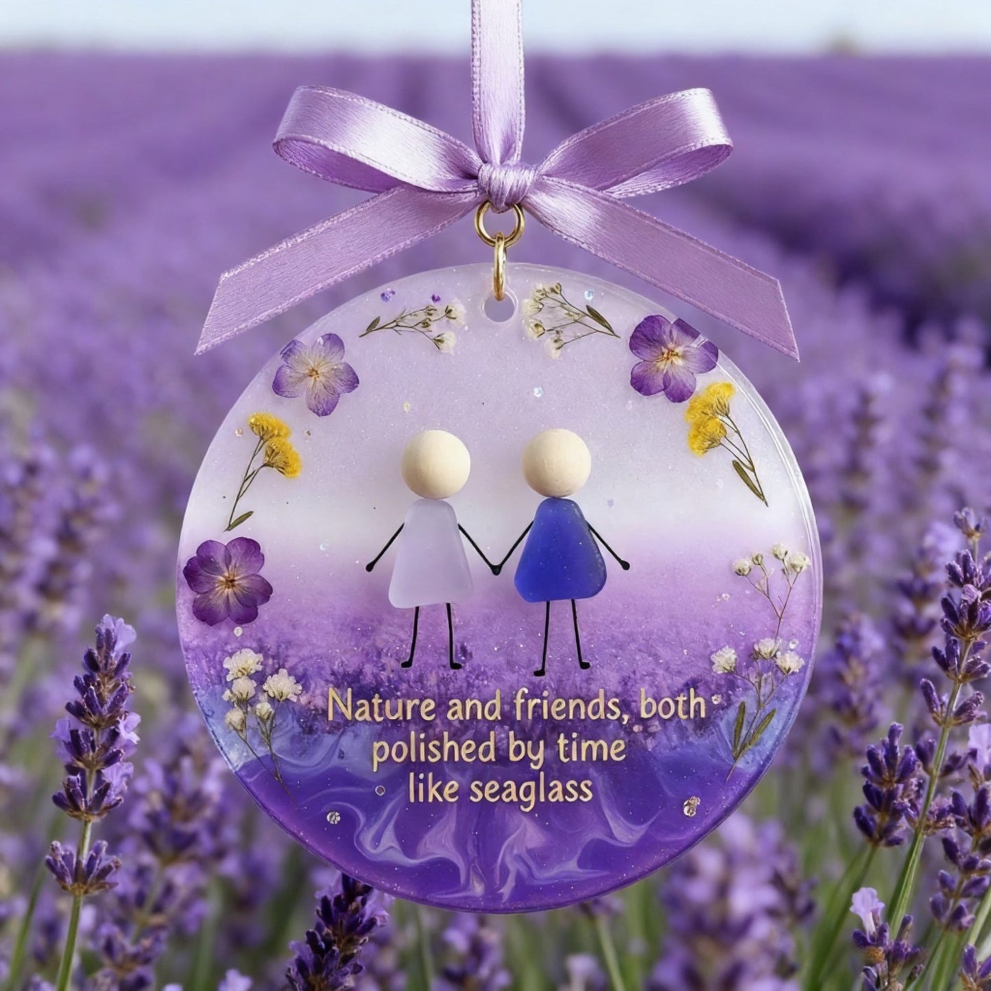 💜Timeless Bonds Sea Glass Christmas Ornament🌊✨Shaped by Nature & Crafted by Hand💝