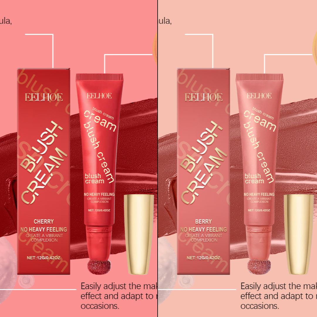 Natural Long-Lasting Shimmer Blush Cream