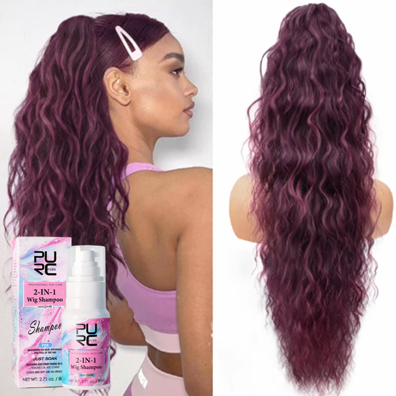 💜 LAST DAY PROMOTION - 45%OFF💜Curly Wavy Frizzy Hair Extension with Ponytail
