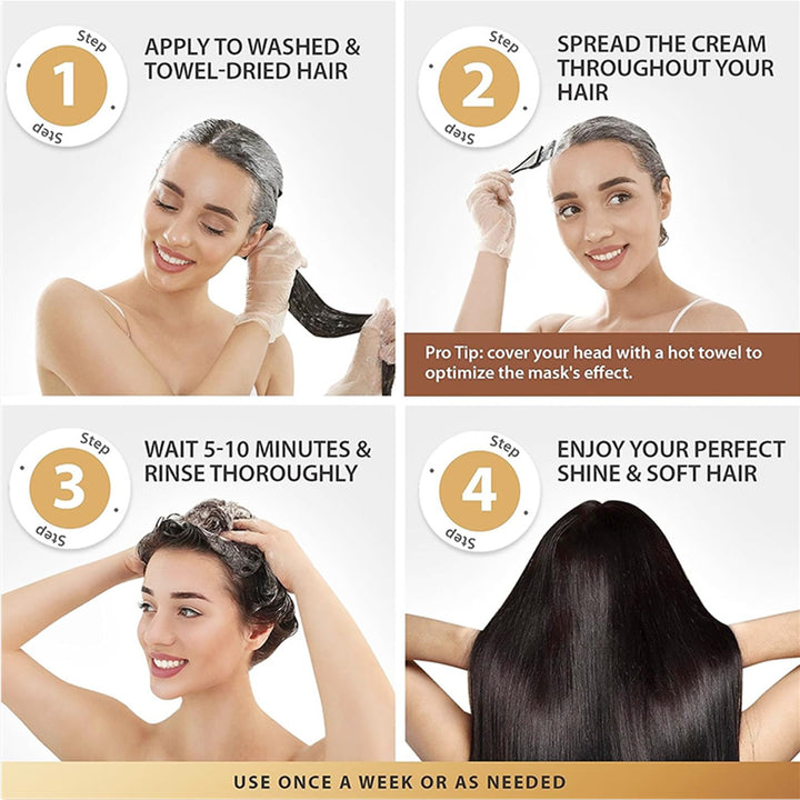 🔥Limited Time Sale - Buy 2 Get 1 Free🔥 Luxurious Hair Mask with Deep Conditioning