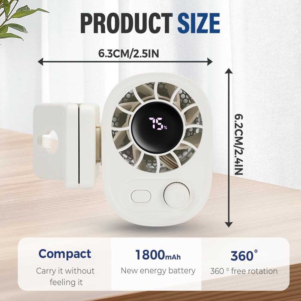 ❄️Portable Adjustable Clip-On Mini Fan