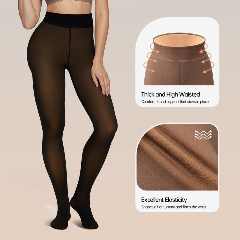 🍂The Original Magic Fleece Lined Leggings Sheer Fake Translucent Pantyhose