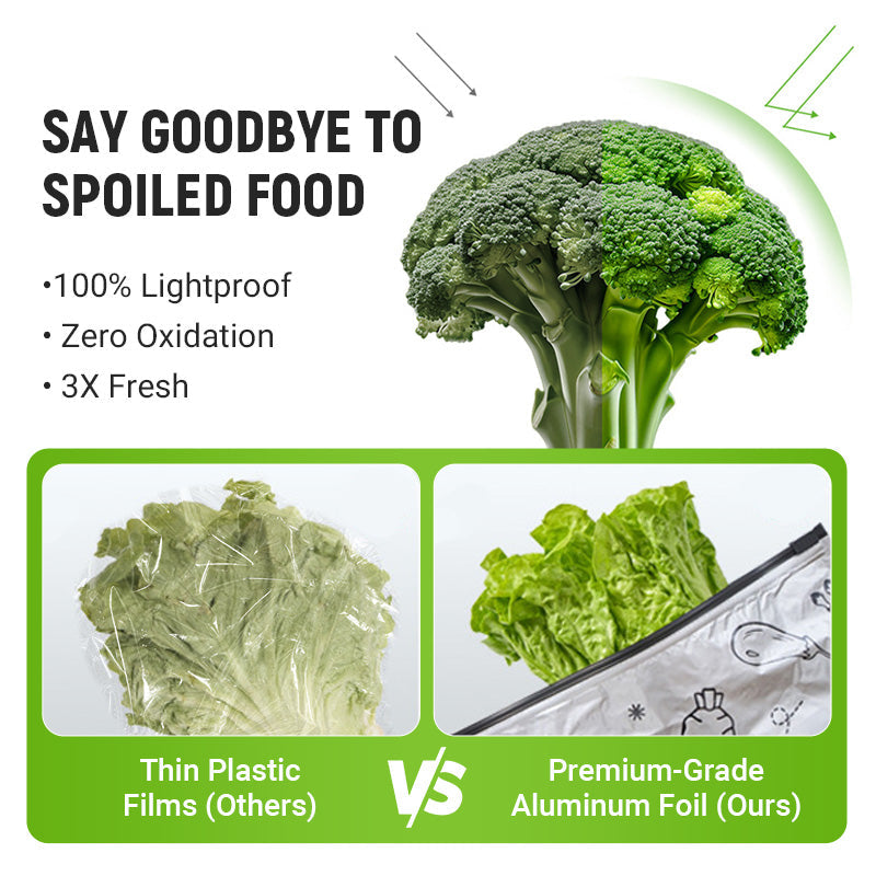 🥦Reusable Aluminum Foil Sealable Storage Bags🍅