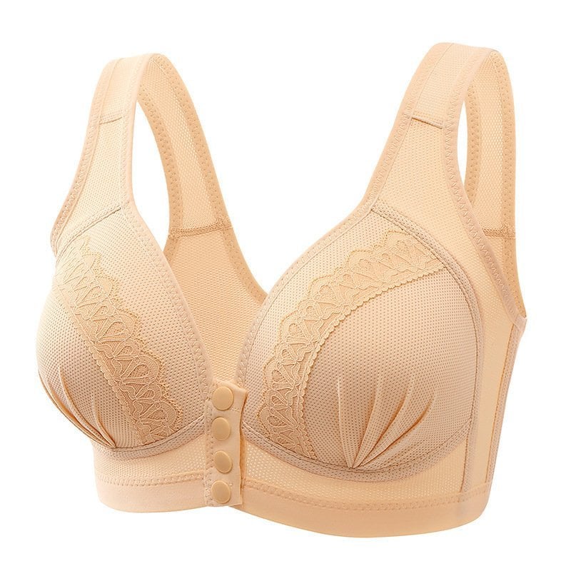 🌸Hot Sale 50% OFF🎁2025 Front Button Breathable Skin-Friendly Cotton Bra
