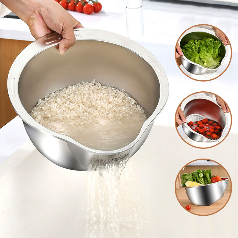 🔥Limited Sale 50% OFF🔥Stainless Steel Rice Strainer Bowl
