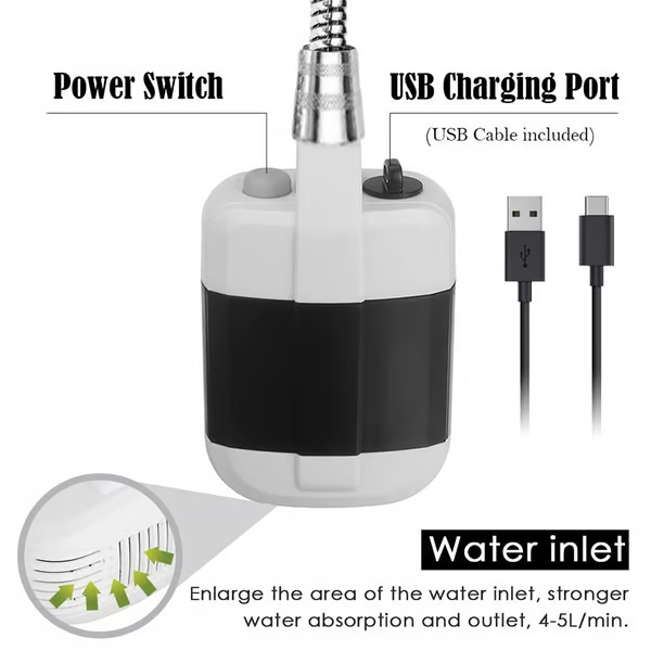 🔥Hot Sale 49% OFF💦Portable Shower for Camping with Water Pump🚀free shipping