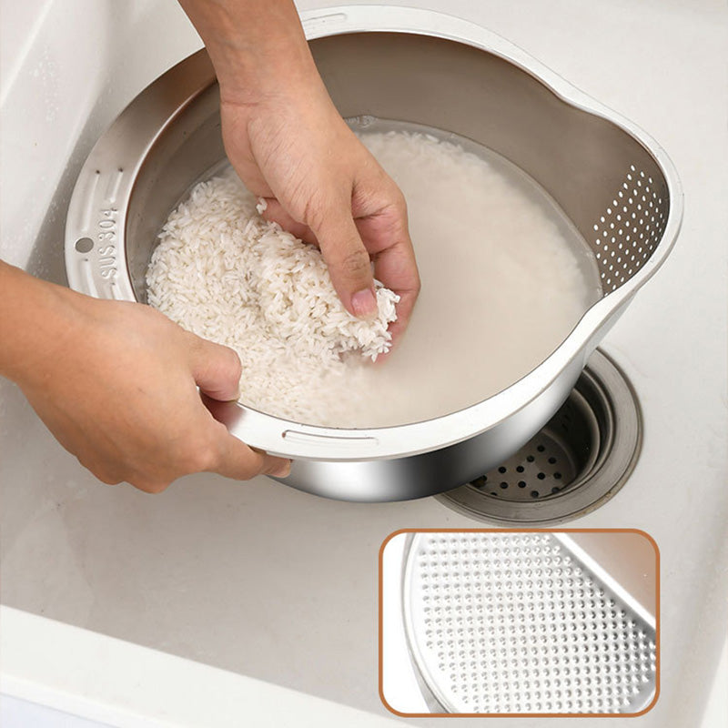 🔥Limited Sale 50% OFF🔥Stainless Steel Rice Strainer Bowl
