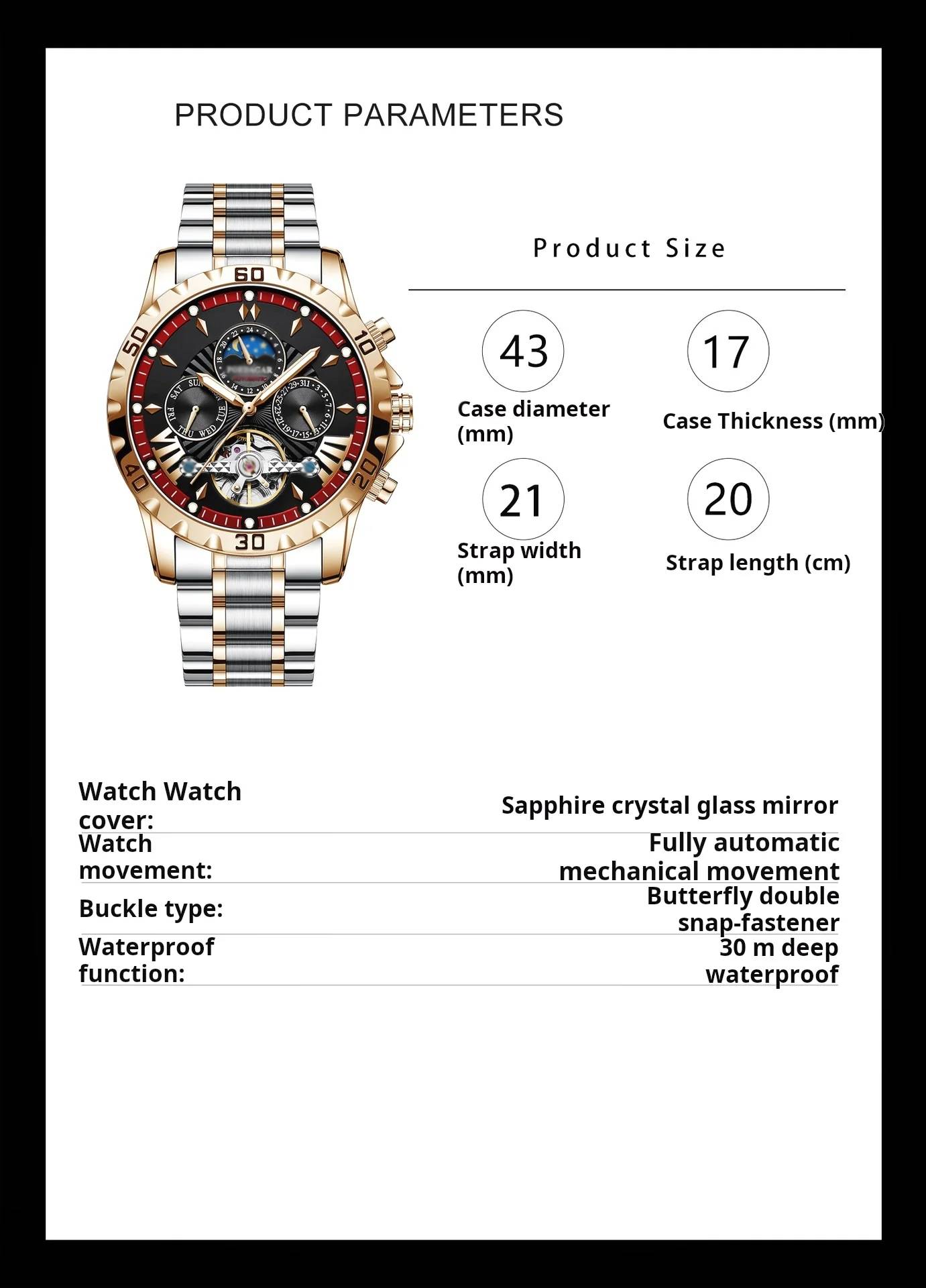🔥Swiss Brand New Waterproof Automatic Mechanical Watches