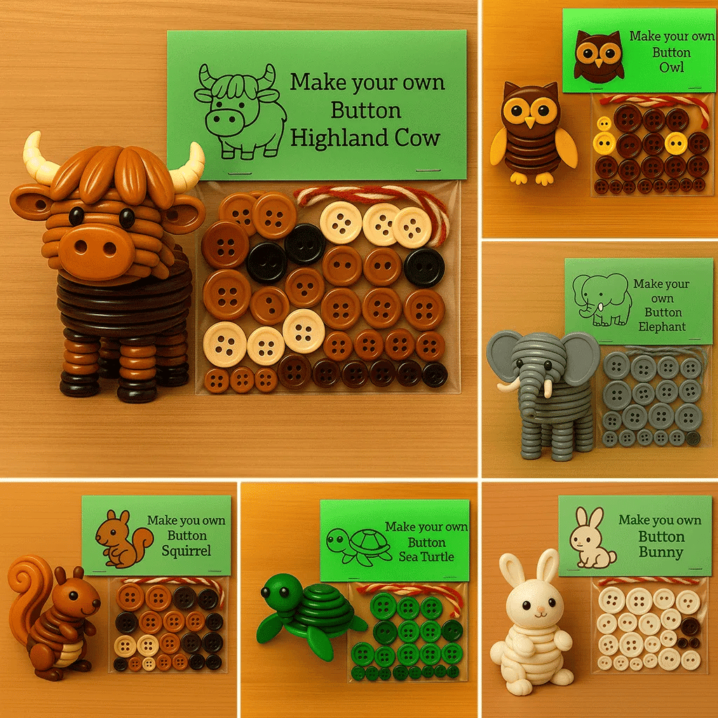⏳Last Day Promotion: BUY 2 GET 1 FREE✨DIY Button Animal Ornaments