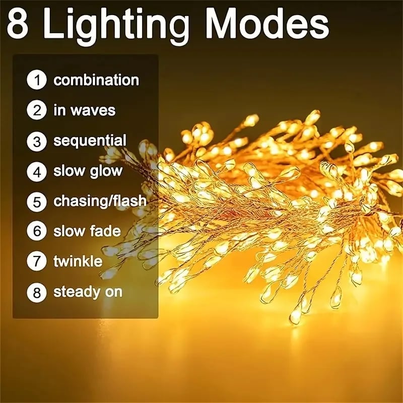 ✨Early Christmas Promotion 50%OFF-🎁Copper Wire Firecracker Light String