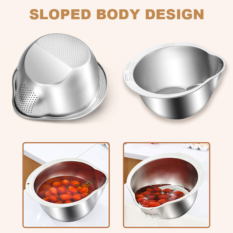 🔥Limited Sale 50% OFF🔥Stainless Steel Rice Strainer Bowl