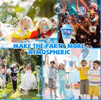 ⏰Last Day Hot Sale!!⌛✨🔥 Bubble machine for kid's parties or weddings - adjustable height stand