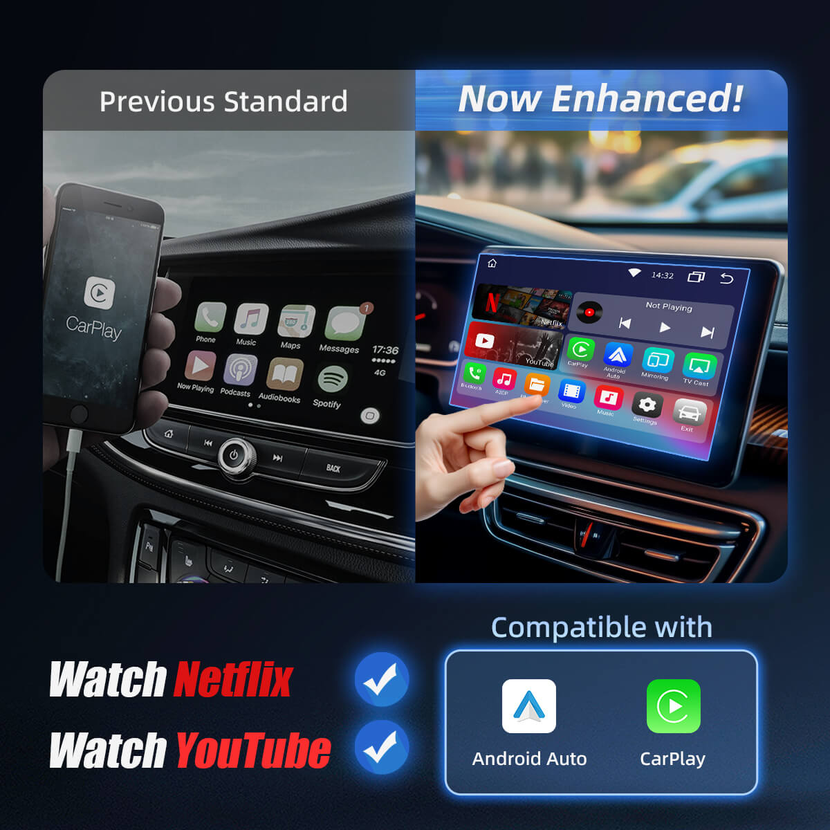 FREE SHIPPING⏰LAST DAY - 50% off⏰Wireless CarPlayAndroid Auto & YoutubeNetflix Adapter