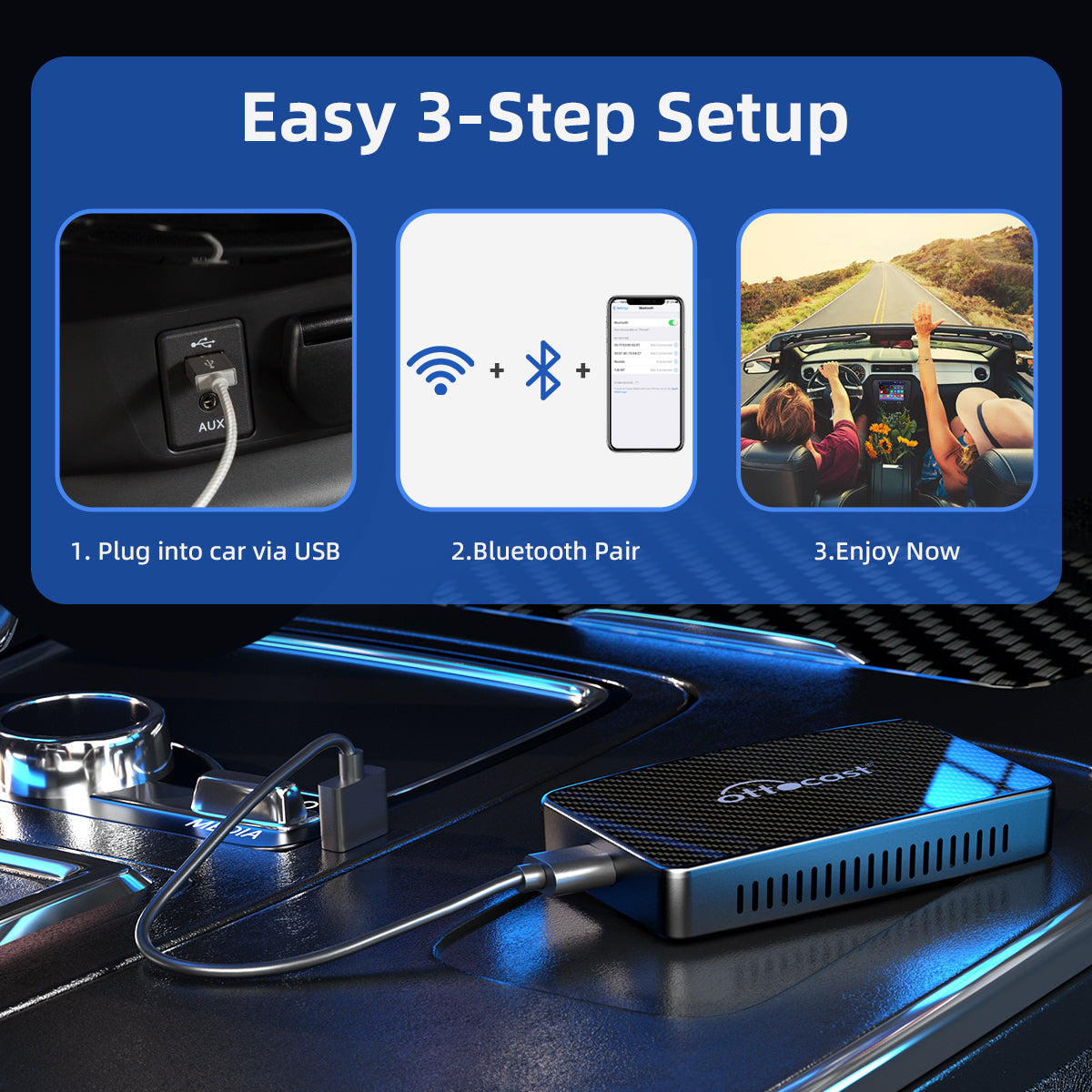 FREE SHIPPING⏰LAST DAY - 50% off⏰Wireless CarPlayAndroid Auto & YoutubeNetflix Adapter