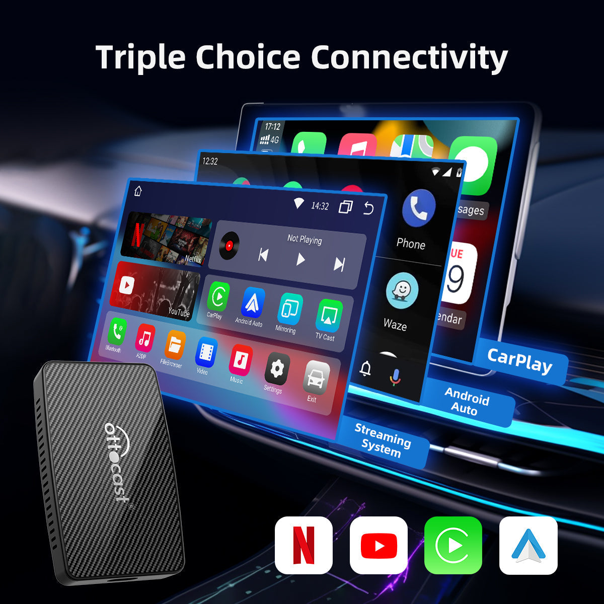 FREE SHIPPING⏰LAST DAY - 50% off⏰Wireless CarPlayAndroid Auto & YoutubeNetflix Adapter