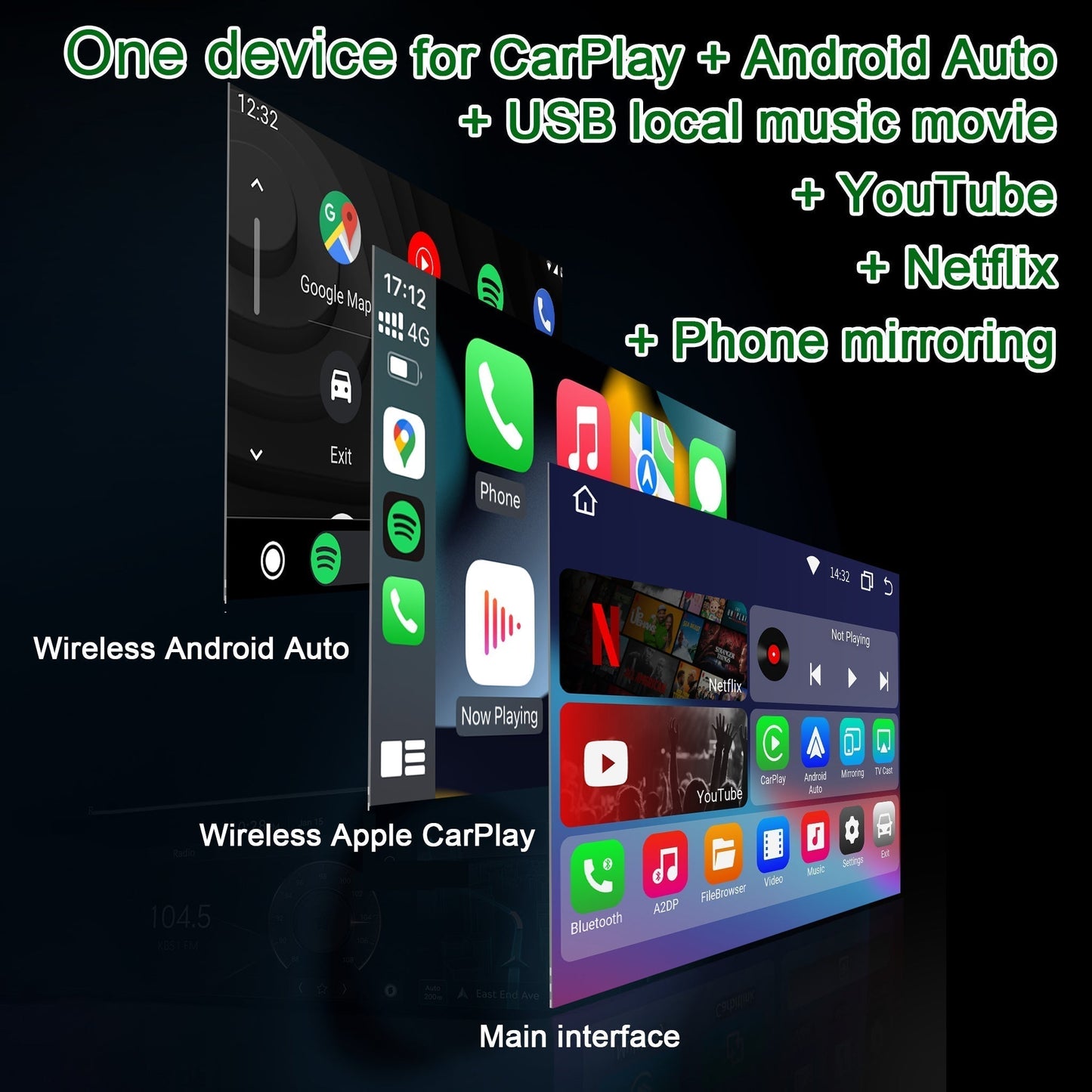 FREE SHIPPING⏰LAST DAY - 50% off⏰Wireless CarPlayAndroid Auto & YoutubeNetflix Adapter