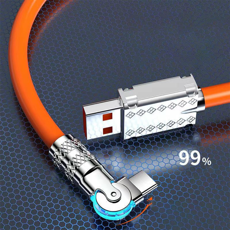 🔥120W 3 in 1 Rotating Elbow Fast Charging Data Cable⚡