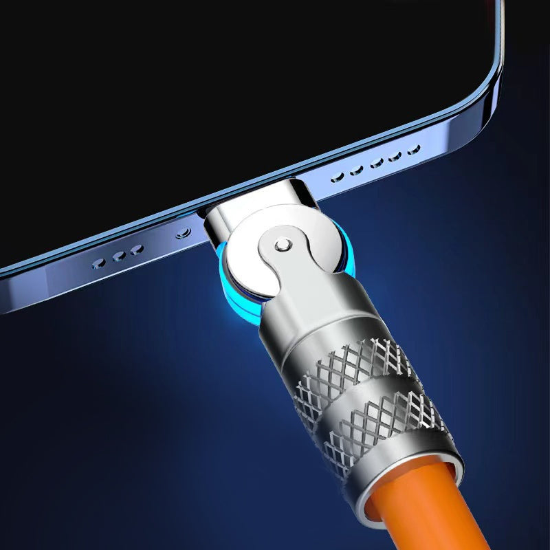 🔥120W 3 in 1 Rotating Elbow Fast Charging Data Cable⚡