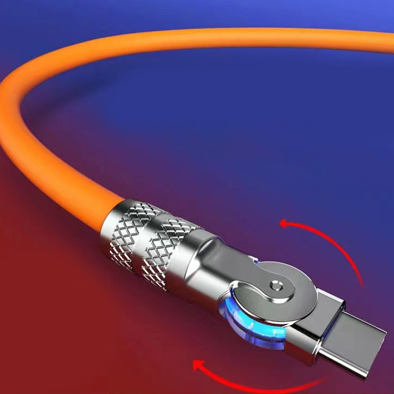 🔥120W 3 in 1 Rotating Elbow Fast Charging Data Cable⚡