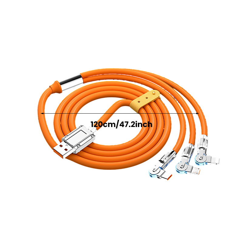 🔥120W 3 in 1 Rotating Elbow Fast Charging Data Cable⚡
