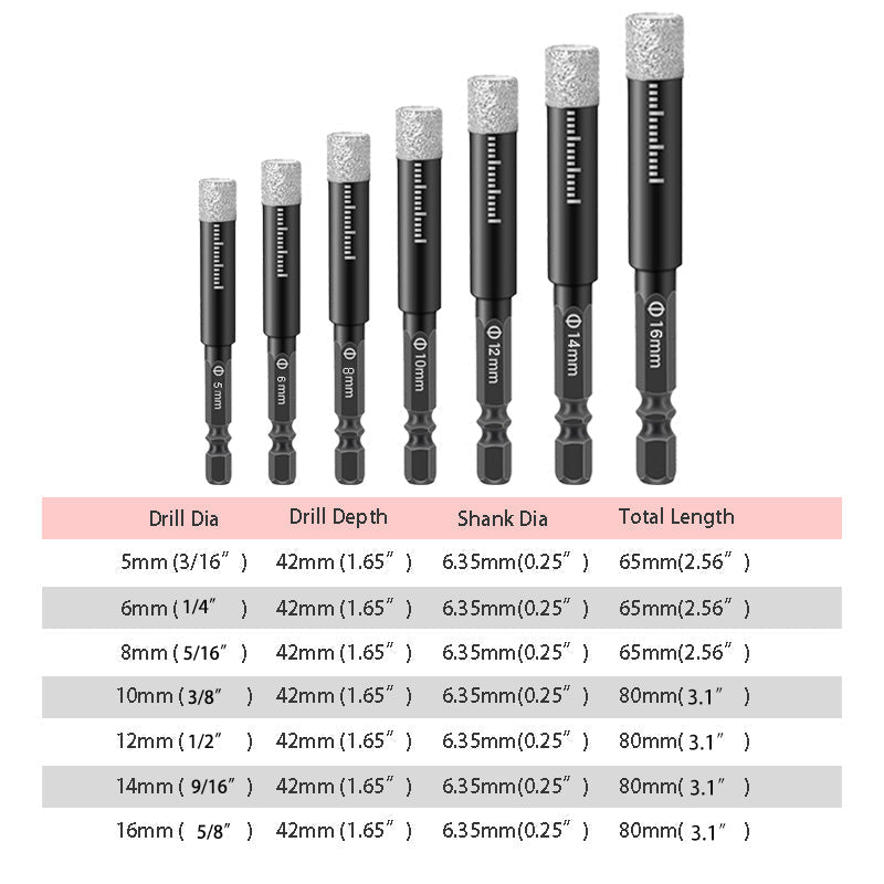 🔥Special 50% OFF🔥Hexagonal Shank Drill Bits for Marble /Tile /Stone