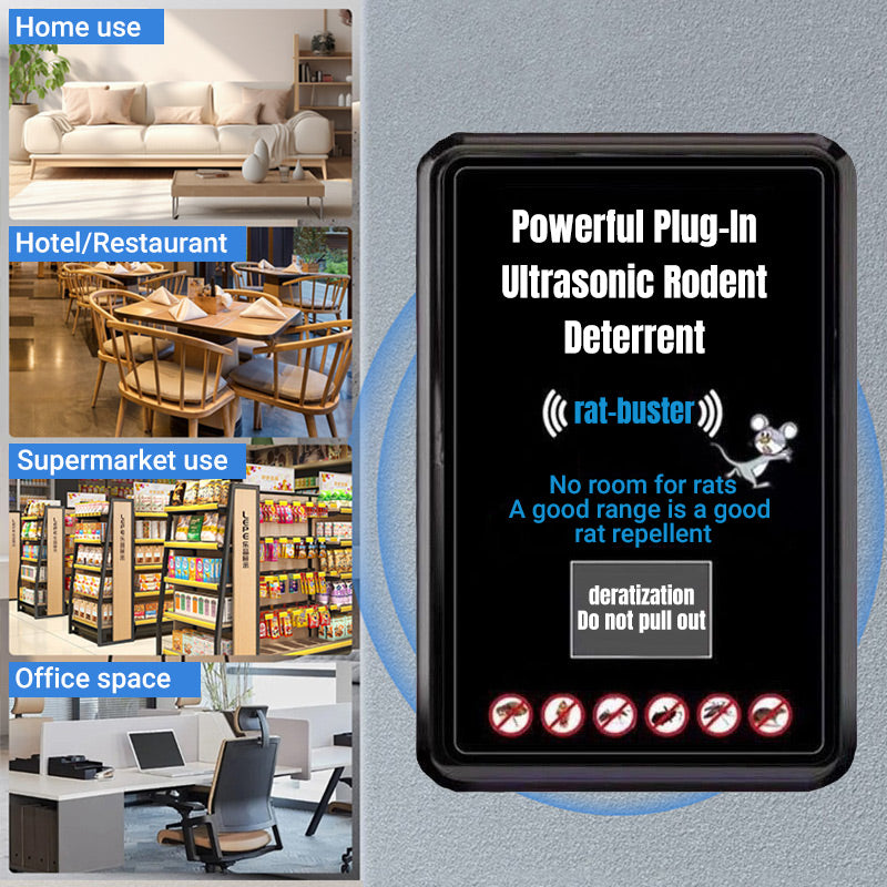 🔥2025 Hot Sale🔥Powerful Plug-In Ultrasonic Rodent Deterrent