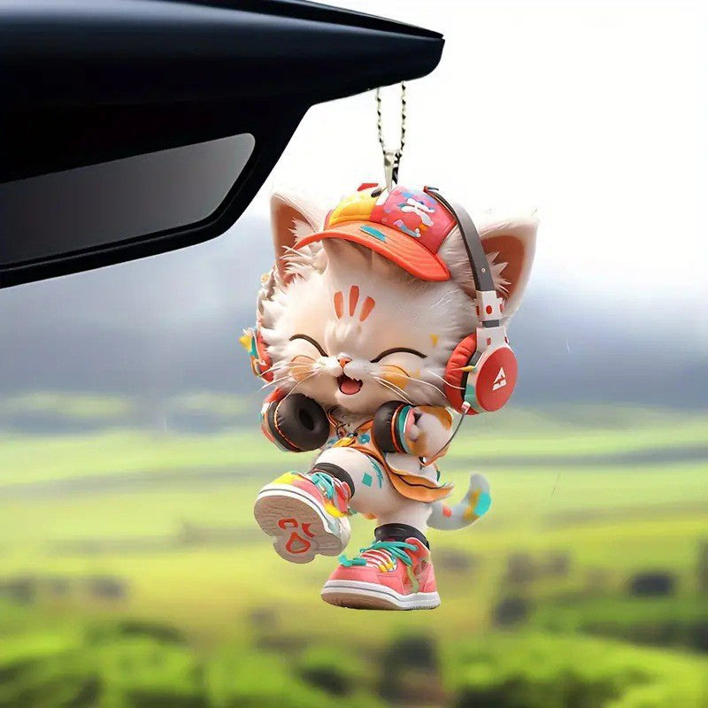 Acrylic Adorable Cat Hanging Ornament