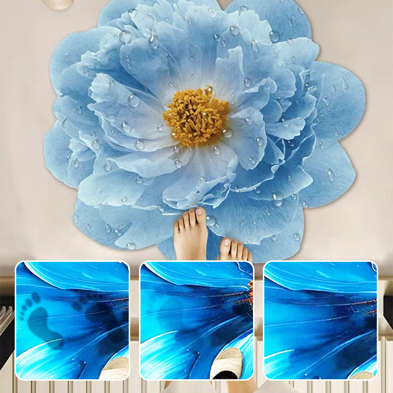 Strong Water-Absorbent Floral Diatomaceous Earth Floor Mat
