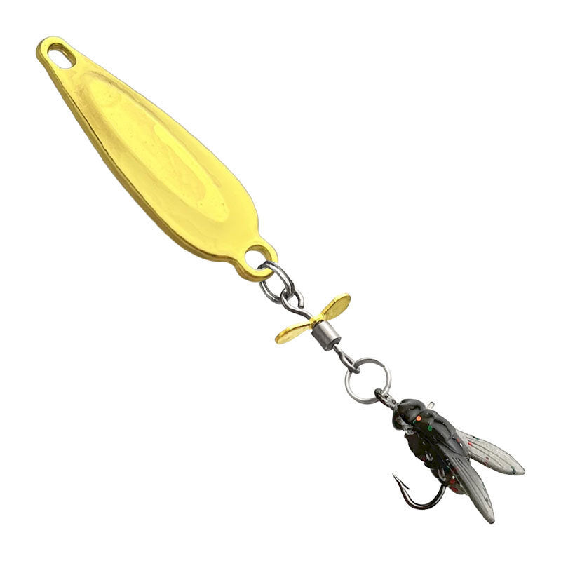 🎣Innovative design - metal propeller fly false bait hook💪