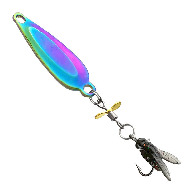 🎣Innovative design - metal propeller fly false bait hook💪