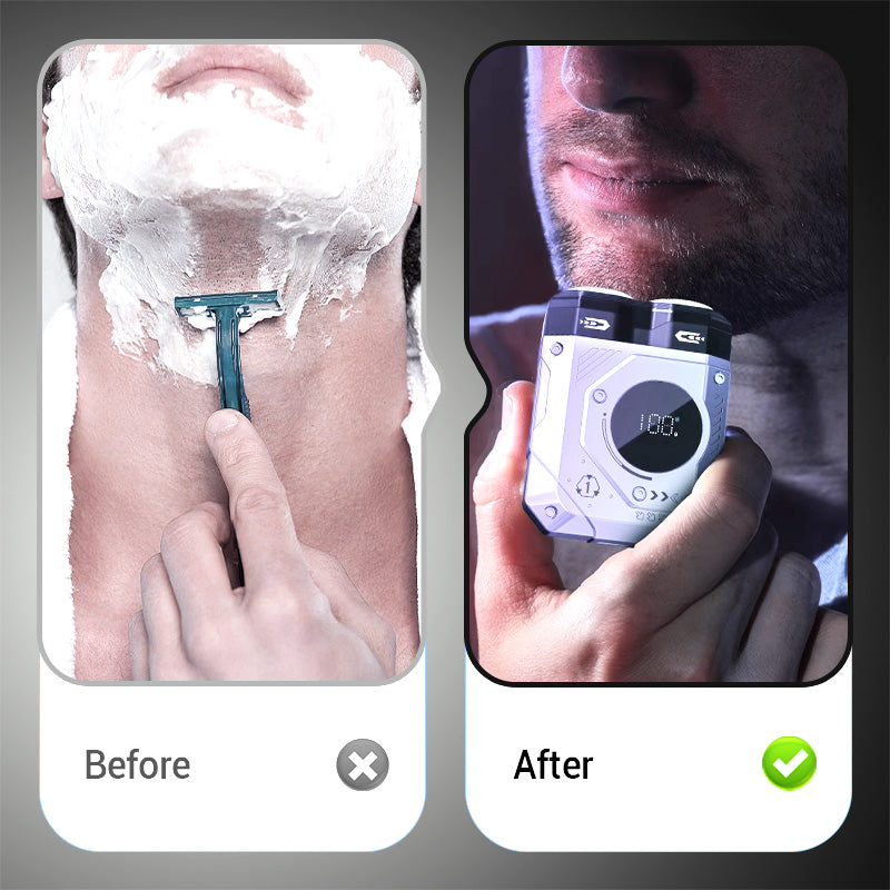⏰Limited-time offer 49% OFF🔥2025 New 💥 Men's Portable Dual-Blade Washable Shaver