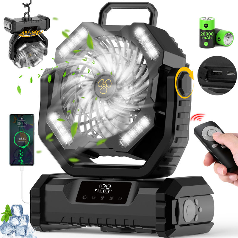 🏆HOT SALE 50%OFF🍃Portable Oscillating Fan with Remote Control