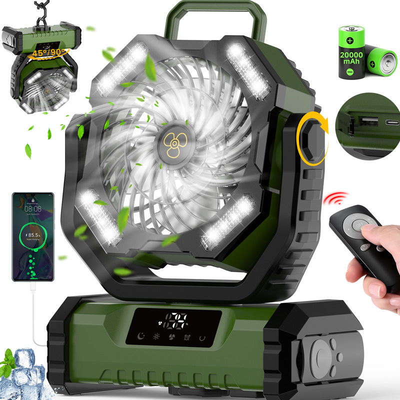 🏆HOT SALE 50%OFF🍃Portable Oscillating Fan with Remote Control