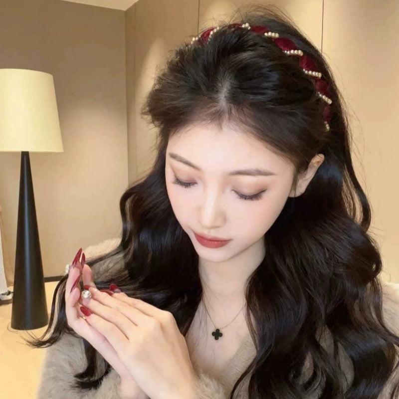 💜LAST DAY-BUY 1 GET 2 FREE💜Vintage High Cranium Artificial Pearl Hairband