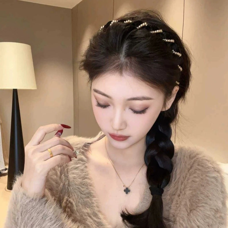 💜LAST DAY-BUY 1 GET 2 FREE💜Vintage High Cranium Artificial Pearl Hairband
