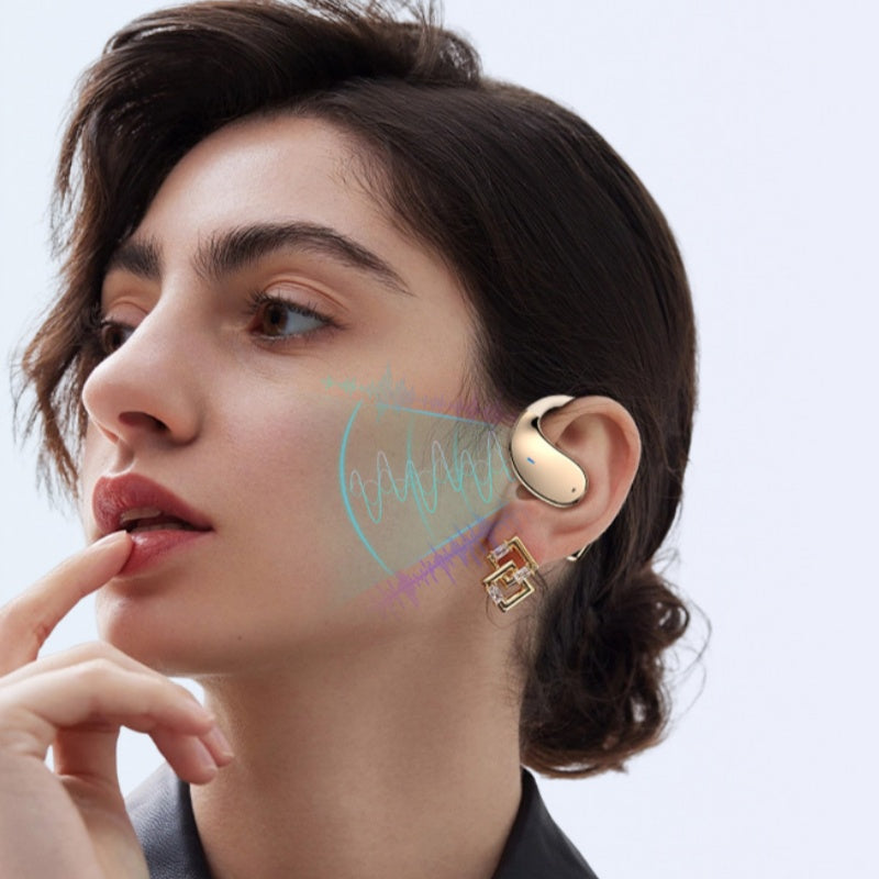 Wireless Open-Ear Earbuds with LED Display