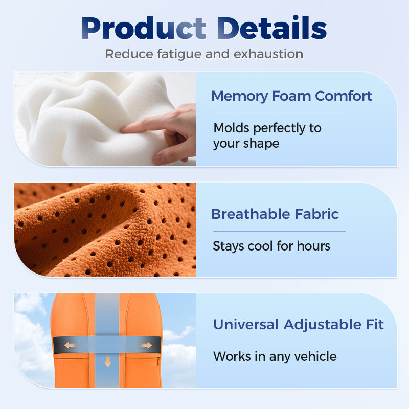 Comfortable Car Headrest & Lumbar Pillow