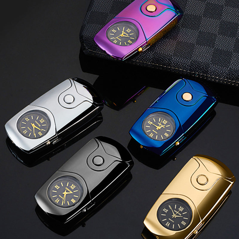 Quartz Watch Dual Electric Arc Lighter