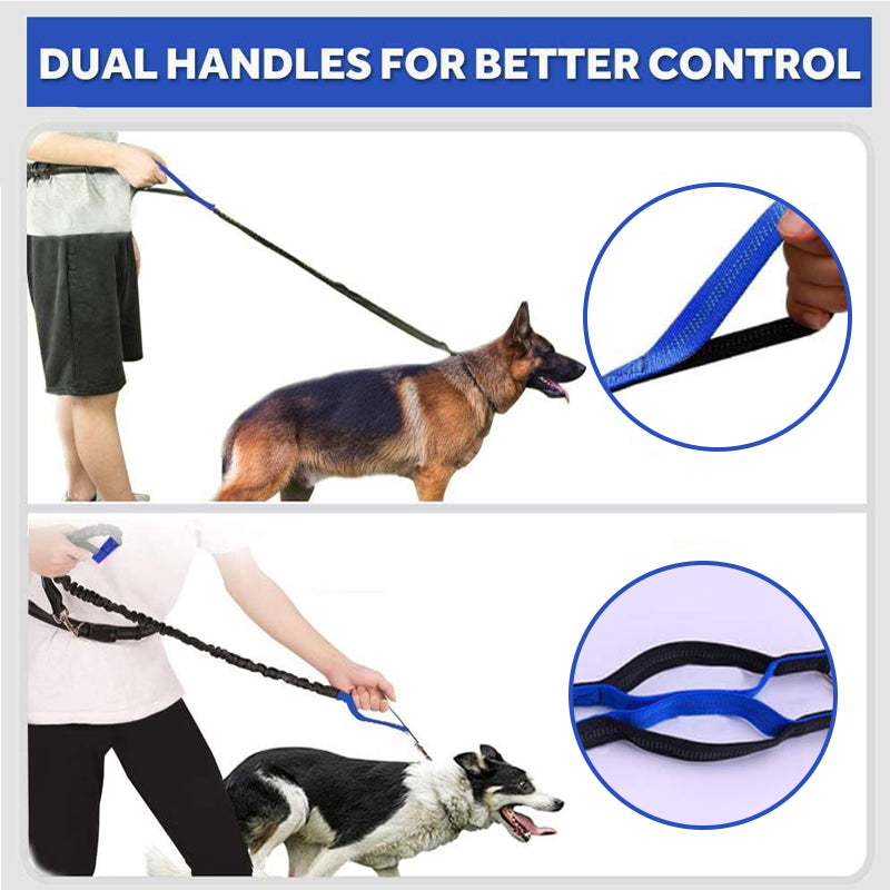 Adjustable Hands-Free Dog Lead with Waist Bag