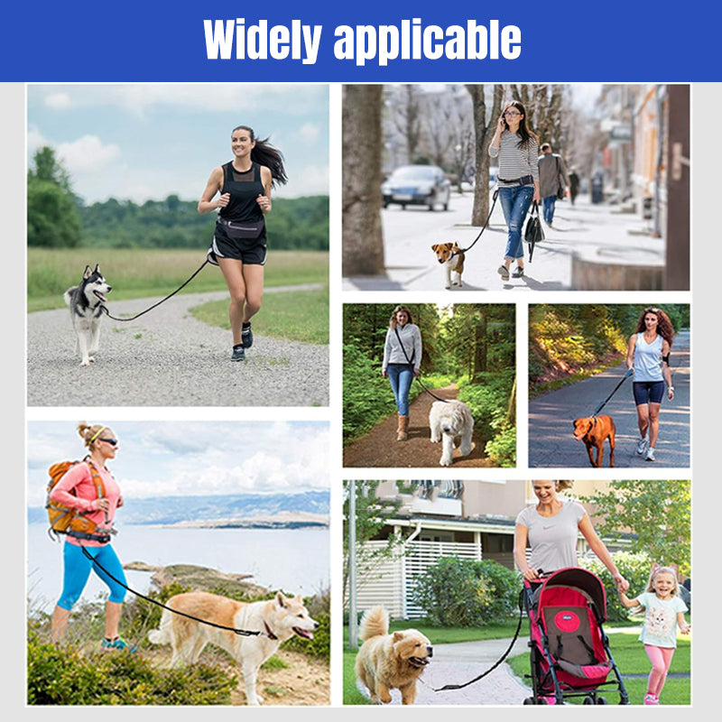 Adjustable Hands-Free Dog Lead with Waist Bag