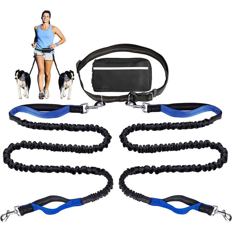Adjustable Hands-Free Dog Lead with Waist Bag