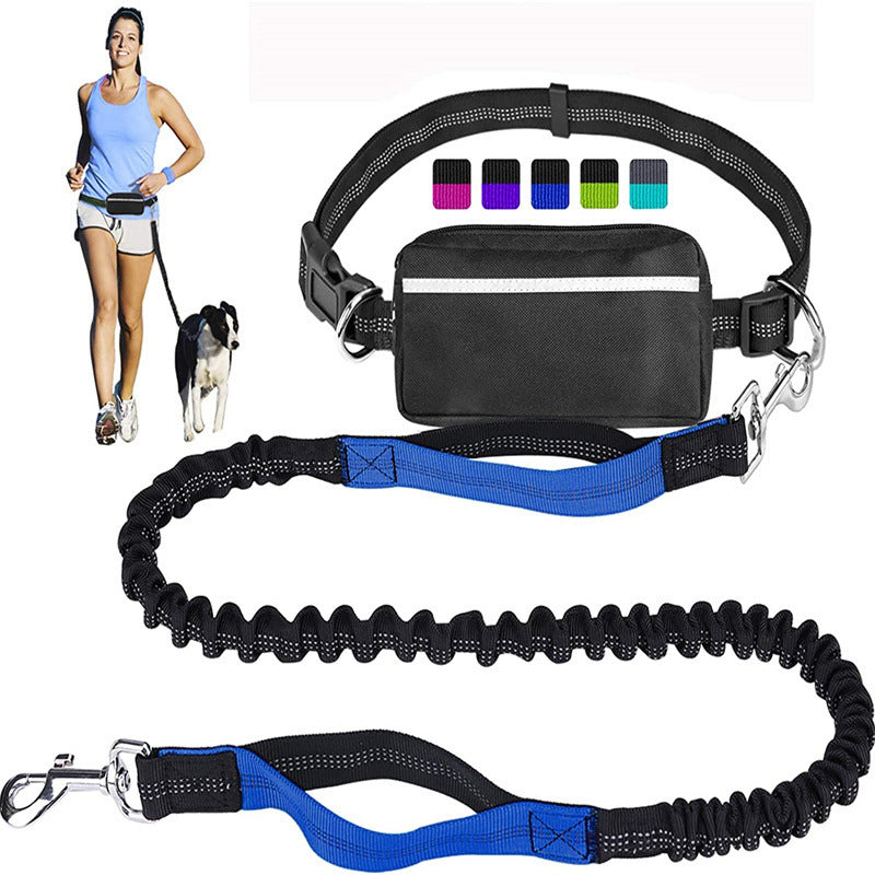 Adjustable Hands-Free Dog Lead with Waist Bag