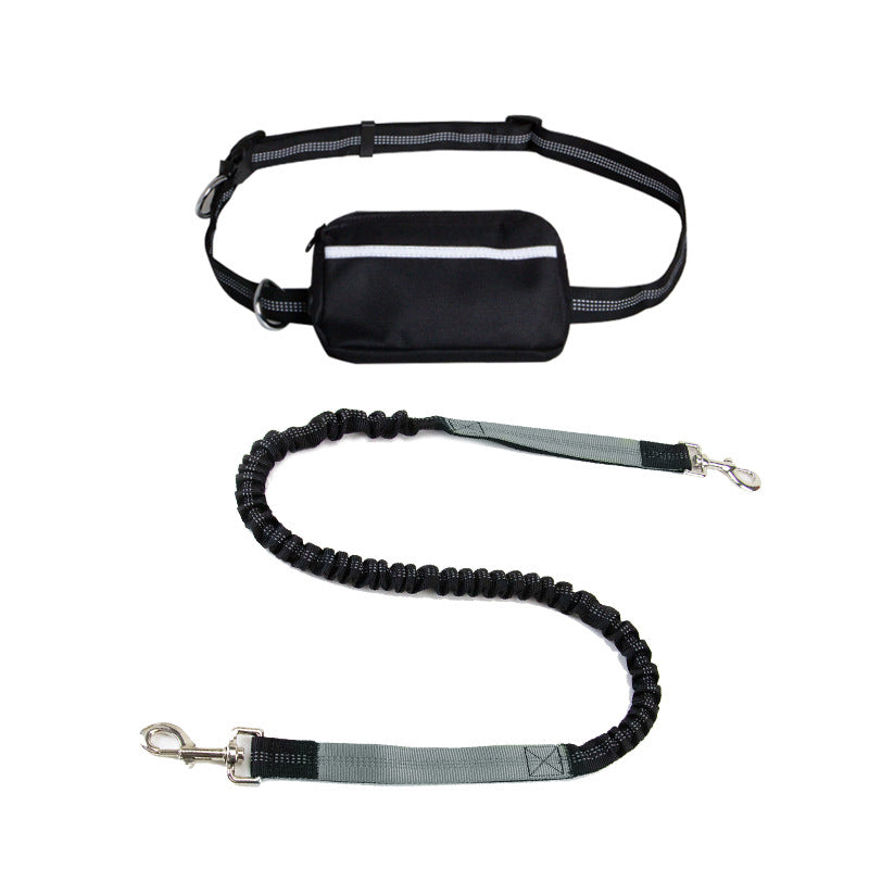 Adjustable Hands-Free Dog Lead with Waist Bag