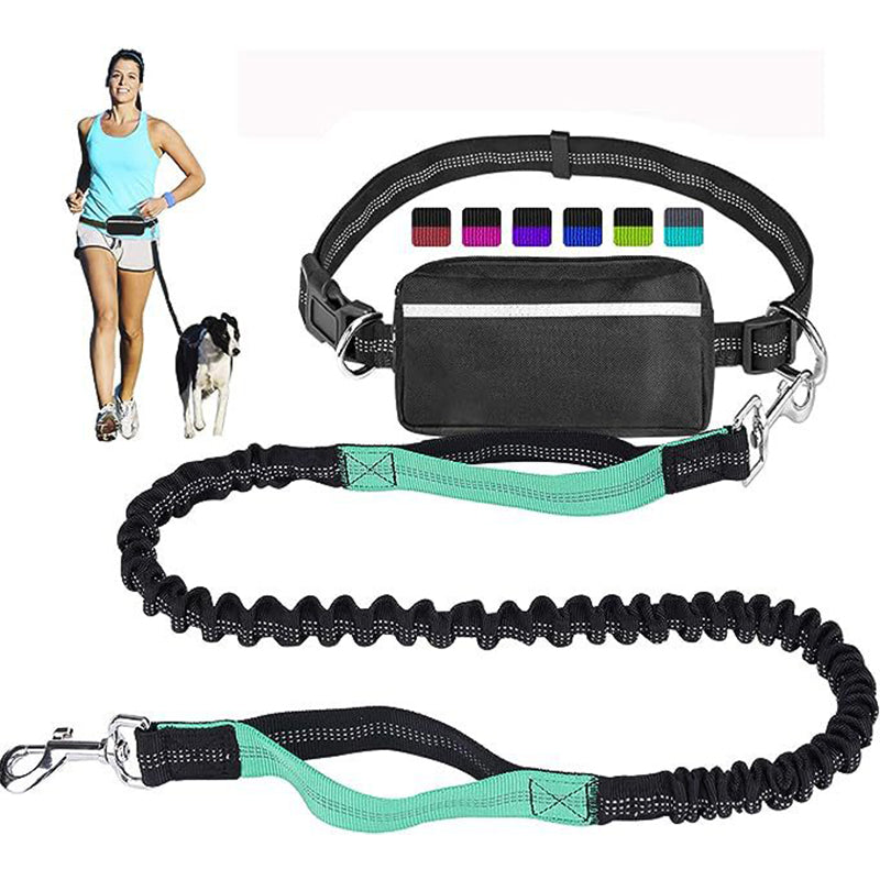 Adjustable Hands-Free Dog Lead with Waist Bag