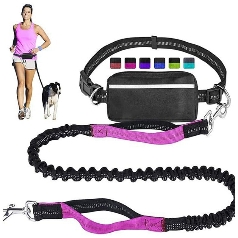 Adjustable Hands-Free Dog Lead with Waist Bag