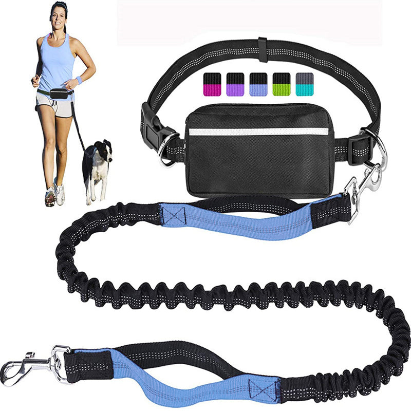 Adjustable Hands-Free Dog Lead with Waist Bag