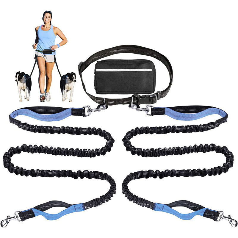 Adjustable Hands-Free Dog Lead with Waist Bag