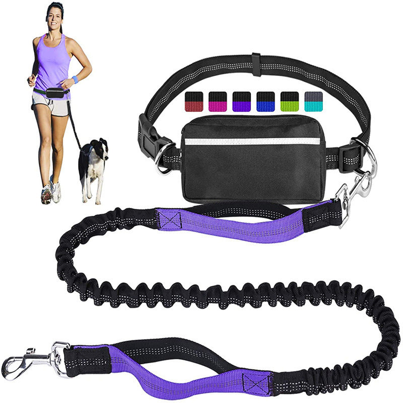 Adjustable Hands-Free Dog Lead with Waist Bag