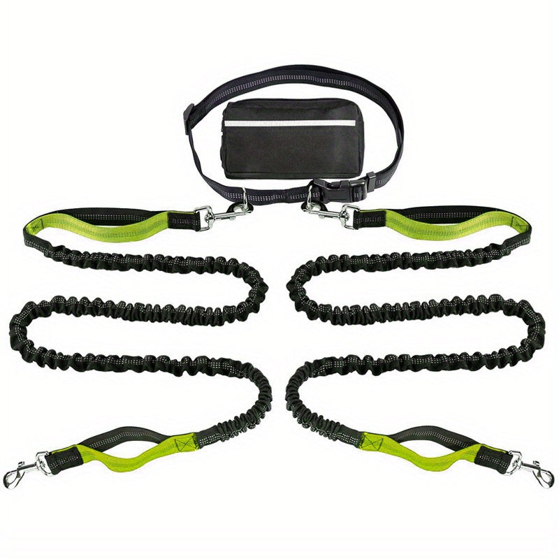 Adjustable Hands-Free Dog Lead with Waist Bag