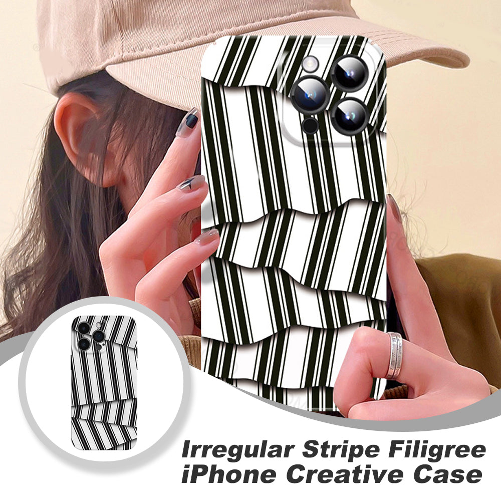 Irregular Stripe Filigree iPhone Creative Case